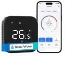 Meross Termostat inteligent Wi-Fi Meross Matter boiler/sistem de încălzire a apei, MTS215BMA, negru (versiunea UE)