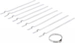 BGS technic Set coliere pentru burdufuri de ax oţel superior inox 7 mm 20 - 50 mm 10 piese, BGS 70327 (B-70327) Cleste