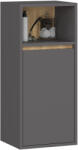  Dulap Suspendat Pentru Baie Vami W35 1d 1w Grafit Gri / Stejar Artisan Comoda