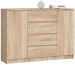  Comodă K140 2d 4sz Clp Pk Stejar Sonoma Comoda