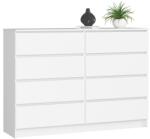  Comodă K140 8sz Clp Pk Albă Comoda