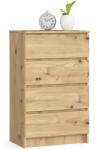  Comodă K60 4sertare Stejar Artisan Comoda