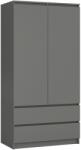  Dulap S90 2u 2s Clp Pk Grafit Gri Comoda