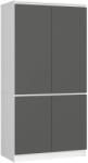  Dulap S90 4d Clp Alb / Gri Grafit Comoda