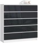  Comodă K120 10sz Clp Pk Grafit Lucioasă Comoda