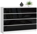  Comodă K140 8sz Clp Pk Negru Lucioasă Comoda