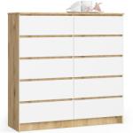  Comodă K120 10sz Clp Pk Stejar Artisan / Alb Comoda