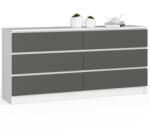  Comodă K160 6sz Clp Pk Albă / Gri Comoda