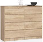  COMODĂ K 120 cm 8 SERTARE PK STEJAR SONOMA Comoda