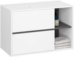  Dulap De Baie Sub Lavoar Cu Orificii Vami W90 Um 2sz 2p Alb / Gri Grafit Comoda