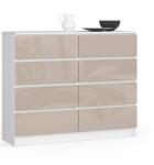  Comodă K120 8sz Pk Cappuccino Lucioasă Comoda