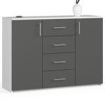  Comoda K45 Pk Alb / Gri Grafit Comoda