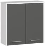  Dulap suspendat W 60 cm FIN 2D - alb-grafit gri Comoda