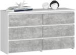  Comodă Cl100 6sz Pk Albă / Beton Comoda