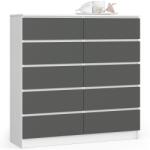  Comodă K120 10sz Clp Pk Albă / Gri Comoda