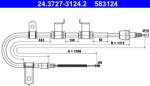 ATE Cablu, frana de parcare ATE 24.3727-3124.2 (24.3727-3124.2)