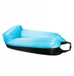 AGA Felfújható ágy Lazy Bag 230x70 cm Fekete/Kék (DS442-BLU)