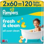 Pampers Fresh Clean, servetele umede, pentru copii, 120 buc (1100049769)
