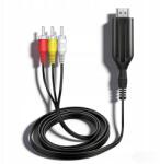  Hdmi Átalakító Adapter 3X Rca Cinch Hdmi Audio Video Hd (2610230239711)
