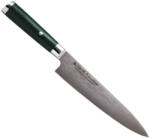 Satake Sword Smith Gyuto Prémium Japán rozsdamentes Damaszk konyhakés 61 HRC, 21 cm, micarta markolat (805-629)