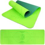 LIFEFIT Torna szőnyeg Yoga Mat Lotos Duo, 183x58x0.6, zöld (F-MAT-E21-01)