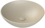 CeraStyle ZERO - PULTRA ültethető - Top Counter - porcelán mosdó - O - MATT BÉZS - Ø 46 cm (OC052E81W07) - aquamixwebaruhaz