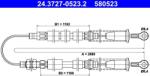 ATE Cablu, frana de parcare ATE 24.3727-0523.2 (24.3727-0523.2) - centralcar