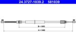 ATE Cablu, frana de parcare ATE 24.3727-1039.2 (24.3727-1039.2) - centralcar