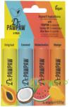 Dr. PAWPAW Set 4 Balsamuri de Buze cu Pawpaw, Ulei de Ricin si Aloe Vera Original & Tropical Balms 4x4g