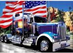 NORIMPEX - Puzzle Tablou Diamant: Mașină americană cu steag 30x40cm - 1 - 39 piese