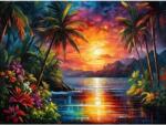 NORIMPEX - Puzzle Tablou Diamant: Apus de soare într-un paradis tropical 30x40cm - 1 - 39 piese