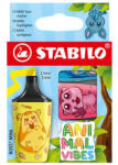 STABILO Szövegkiemelő készlet, 2-5 mm, STABILO "Boss Mini Animal Vibes", 3 különböző szín (07/03-73) - iroszer24