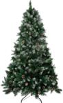 MagicHome Brad artificial de Craciun 210 cm, tip brad, nins cu conuri decorative (8091682)