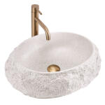 Rea Lavoar pe blat, oval, imitatie piatra, Rea Mika (REA-U4332)