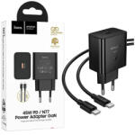 hoco. Incarcator Retea HOCO N77 GaN 45W (PD QC 3.0) + Cablu USB-C (1m), Negru (673006-42)