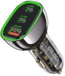 KAKUSIGA Incarcator Priza Auto Kakusiga KSC-1056, 3xUSB PD 125W Quick Charge, Negru (Clc-Acc-3120)