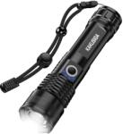 Kakusiga Lanterna LED Kakusiga KSC-1558 D6, Zoom Radius 500m, 5 Tipuri de iluminari, 1200mAh, Negru (Vtk-Acc-8023)