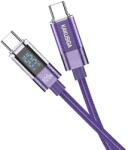 Kakusiga Cablu Date si Incarcare Kakusiga KSC-971 USB-C 100W QC3.0, Brodat, 1m, Mov (Vtk-Acc-10245)