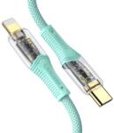 Kakusiga Cablu Date si Incarcare Kakusiga KSC-809 USB-C la Lightning 20W QC3.0, Brodat, 1m, Verde (Vtk-Acc-10239)