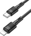 hoco. Cablu transfer date si incarcare Hoco X83 USB-C - tip Lightning PD20W 1m, Negru (Clc-Acc-1942)