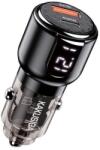 KAKUSIGA Incarcator Auto Fast Charge Kakusiga KSC-1178 75W PD Dual Port, LED Power - Negru (Vtk-Acc-3371)