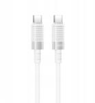 XO Cablu Date si Incarcare XO NB-Q282B, Silicon, USB-C, QC3.0 PD60W, 1m, Alb (Vtk-Acc-8322)