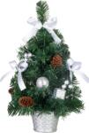 MagicHome Bradut decorativ de Craciun MagicHome, argintiu, cu fundite, 40 cm (8090996)