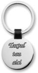  Breloc personalizat rotund gravat cu textul tau