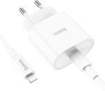 hoco. Incarcator Retea Hoco C94A, Cablu Lightning 1m, 1xUSB-C Fast Charging PD20W, Alb (Vtk-Acc-3031)
