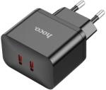 hoco. Incarcator Retea Hoco N29, Super Fast Charging PD35W, 2xUSB-C, Negru (Clc-Acc-5448)