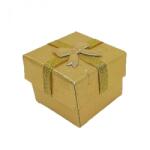  Cutie pentru cadouri cu fundite, auriu, 4 cm x 4 cm x 3 cm