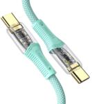 Kakusiga Cablu Date si Incarcare Kakusiga KSC-809 USB-C 60W QC3.0, Brodat, 1m, Verde (Vtk-Acc-10236)
