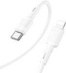 hoco. Cablu transfer date si incarcare Hoco X83 USB-C - tip Lightning PD20W 1m, Alb (Clc-Acc-1943)