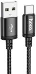 hoco. Cablu Date si Incarcare Hoco X89 USB-A la USB-C 3A, Brodat, 2m, Negru (Vtk-Acc-8518)